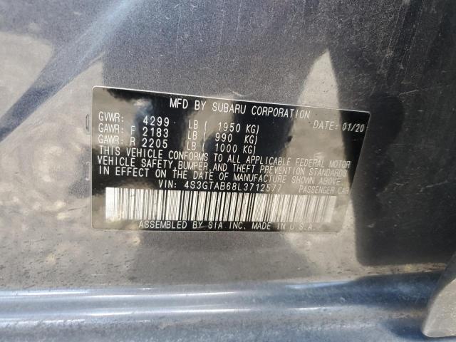 2020 SUBARU IMPREZA 4S3GTAB68L3712577