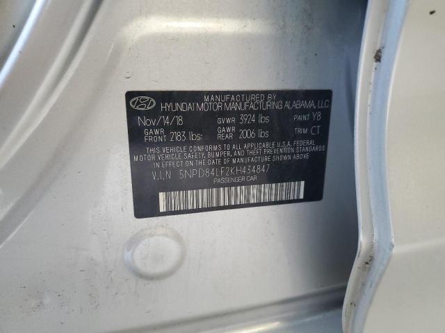 2019 HYUNDAI ELANTRA SE 5NPD84LF2KH434847