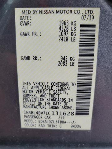2020 NISSAN ALTIMA S 1N4BL4BV7LC131628
