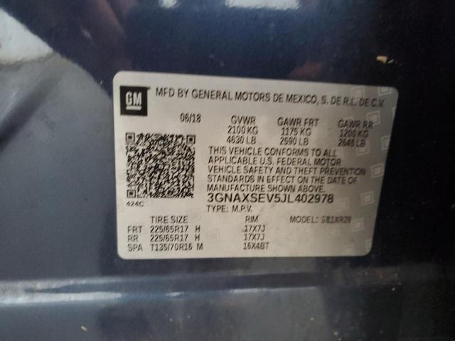 2018 CHEVROLET EQUINOX LT - 3GNAXSEV5JL402978