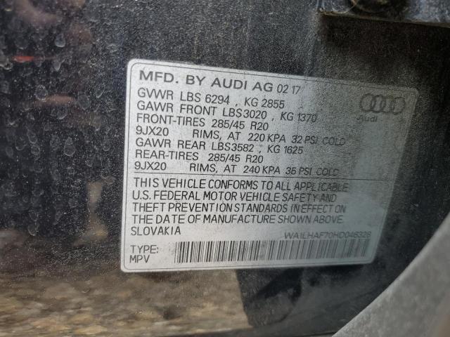 2017 AUDI Q7 PREMIUM - WA1LHAF70HD046328