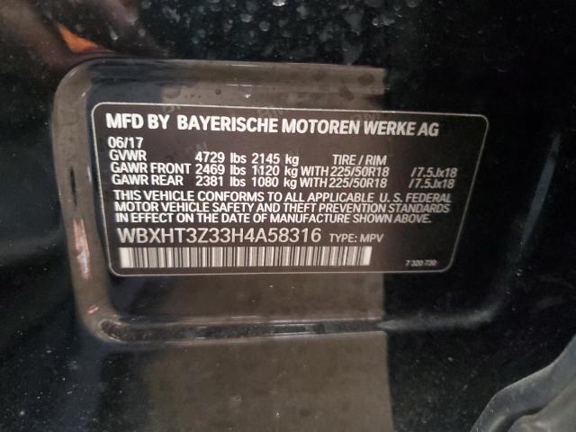 2017 BMW X1 XDRIVE2 WBXHT3Z33H4A58316
