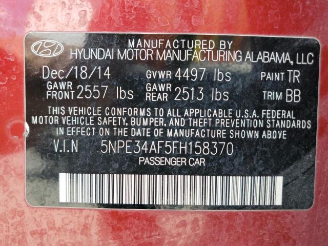 2015 HYUNDAI SONATA SPO 5NPE34AF5FH158370