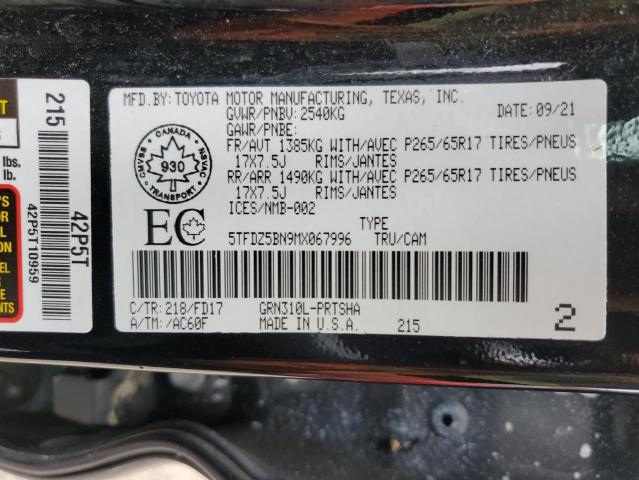 2021 TOYOTA TACOMA DOU - 5TFDZ5BN9MX067996