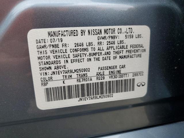 2020 INFINITI Q50 PURE JN1EV7AR9LM250902