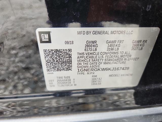 2019 CHEVROLET TRAVERSE L - 1GNERGKW6KJ167439