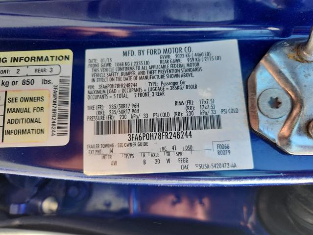2015 FORD FUSION SE - 3FA6P0H78FR248244