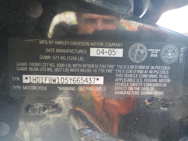 2005 HARLEY-DAVIDSON FLHRI - 1HD1FBW105Y665437