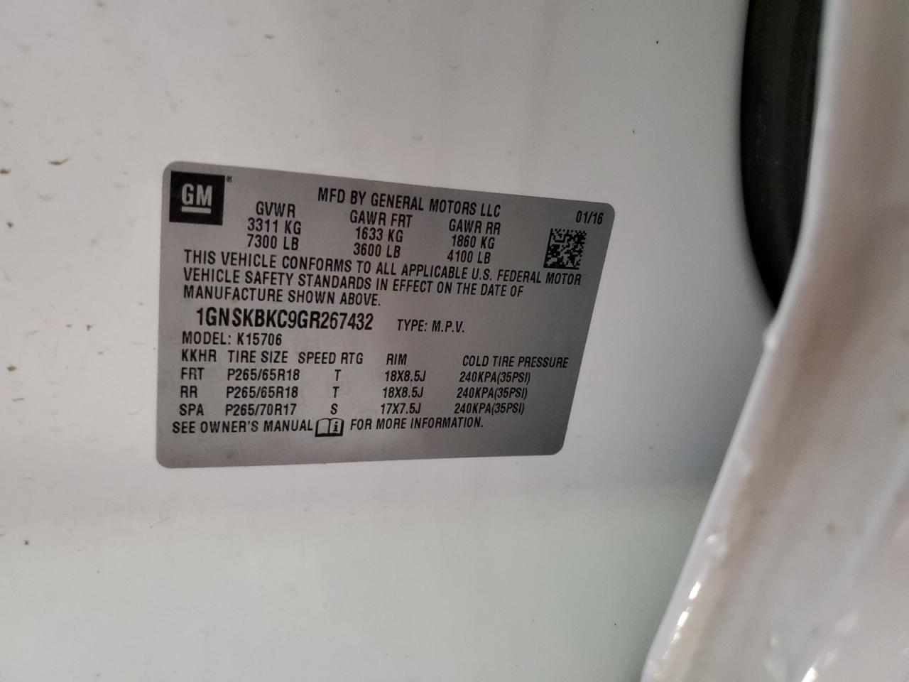 CHEVROLET TAHOE K1500 LT