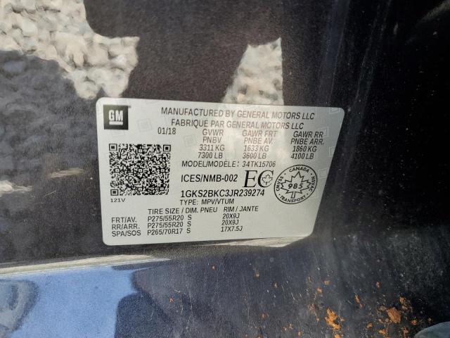 2018 GMC YUKON SLT 1GKS2BKC3JR239274