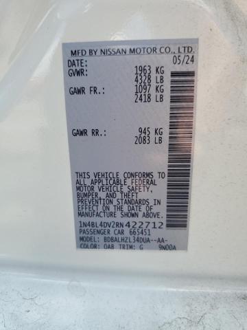 2024 NISSAN ALTIMA SV 1N4BL4DV2RN422712