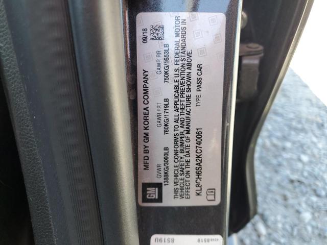 2019 CHEVROLET SPARK ACTI KL8CH6SA2KC740061