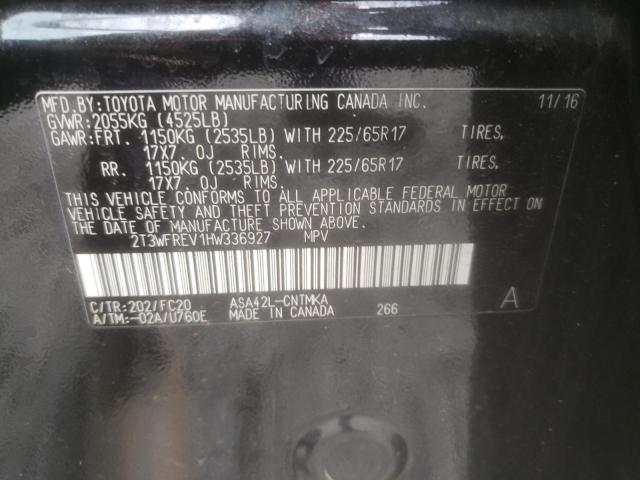 2017 TOYOTA RAV4 XLE - 2T3WFREV1HW336927