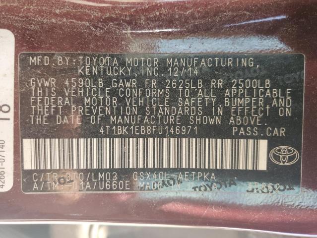 2015 TOYOTA AVALON XLE 4T1BK1EB8FU146971