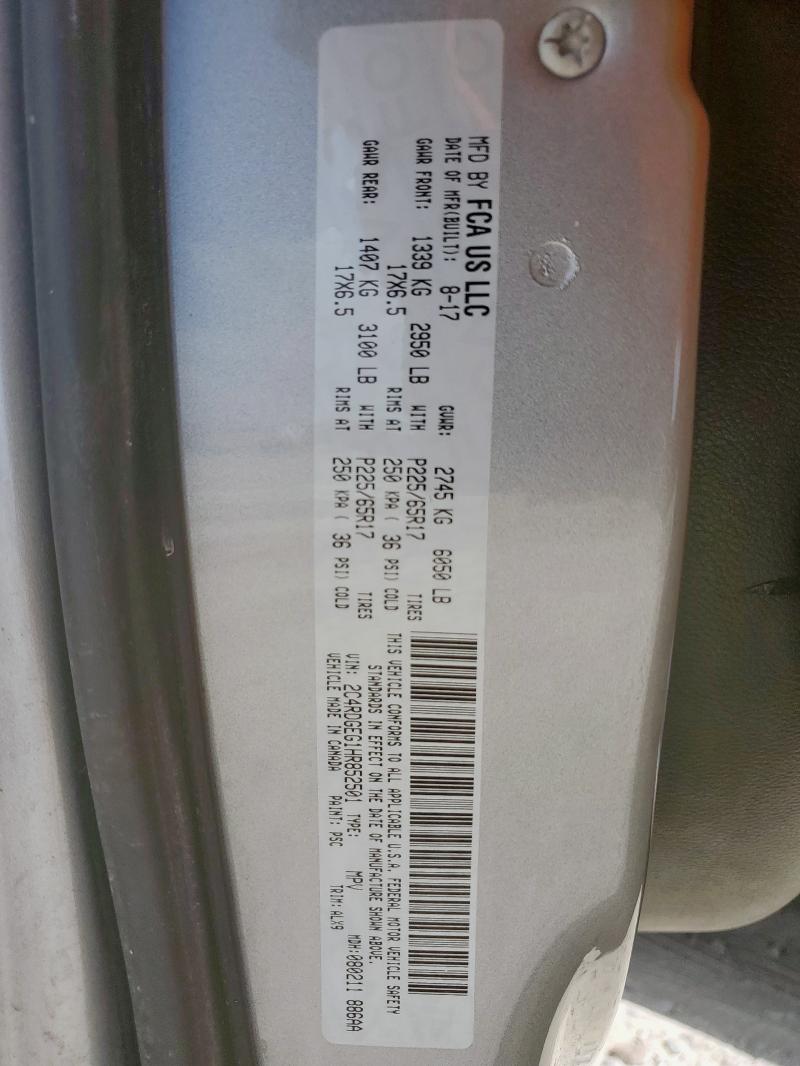 2017 DODGE GRAND CARA - 2C4RDGEG1HR852501