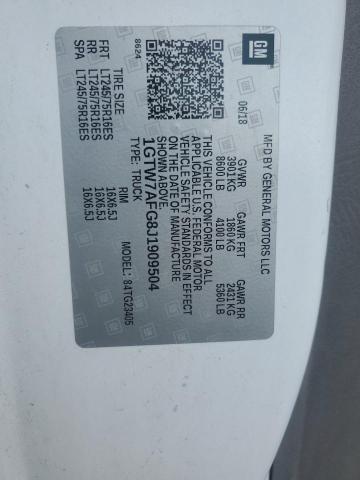 2018 GMC SAVANA G2500 1GTW7AFG8J1909504