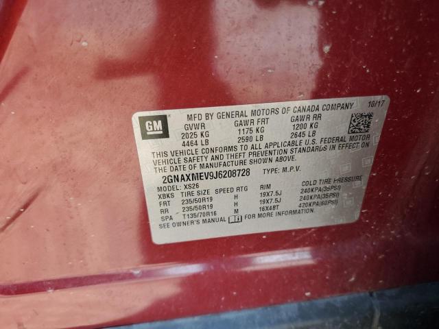 2018 CHEVROLET EQUINOX PREMIER 2GNAXMEV9J6208728