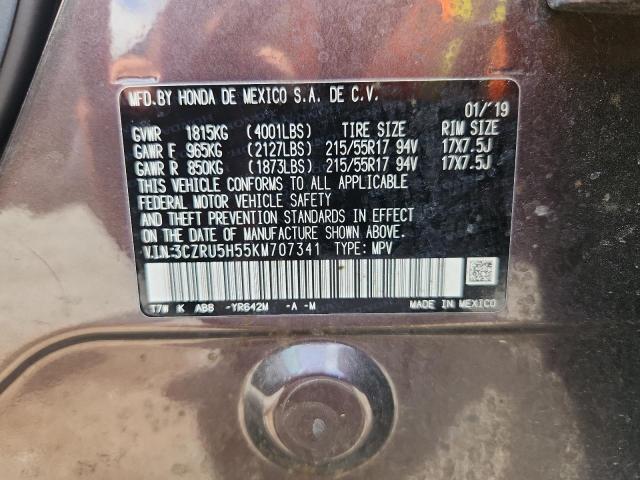 2019 HONDA HR-V EX 3CZRU5H55KM707341