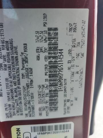 2016 FORD FUSION SE - 1FA6P0H72G5114544