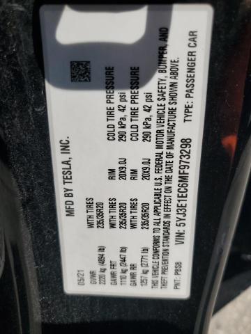 2021 TESLA MODEL 3 5YJ3E1EC6MF973298