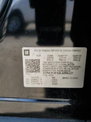 2020 CHEVROLET EQUINOX LT 2GNAXUEV2L6206127