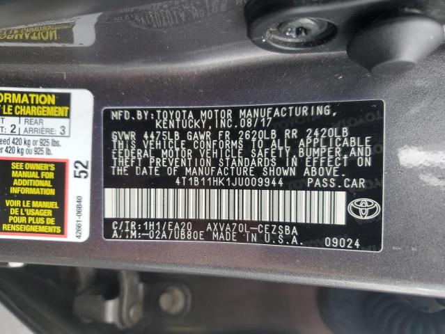 2018 TOYOTA CAMRY L 4T1B11HK1JU009944