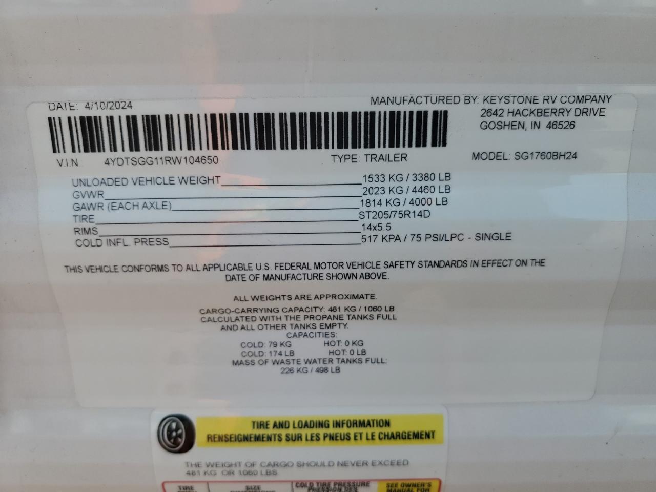 Lot #3279645917 2024 KEYSTONE SPRINGDALE