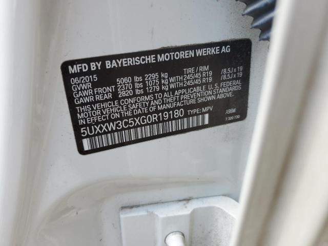 2016 BMW X4 XDRIVE2 5UXXW3C5XG0R19180