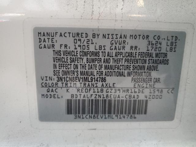 2021 NISSAN VERSA SV 3N1CN8EV1ML914786