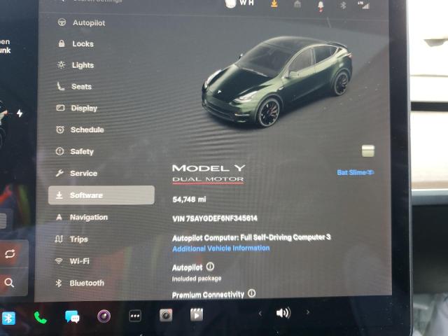 2022 TESLA MODEL Y 7SAYGDEF6NF345614