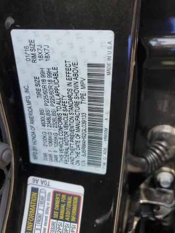 2016 HONDA CR-V TOURING 5J6RM4H92GL039133