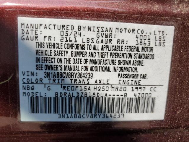 2024 NISSAN SENTRA SV - 3N1AB8CV8RY364239