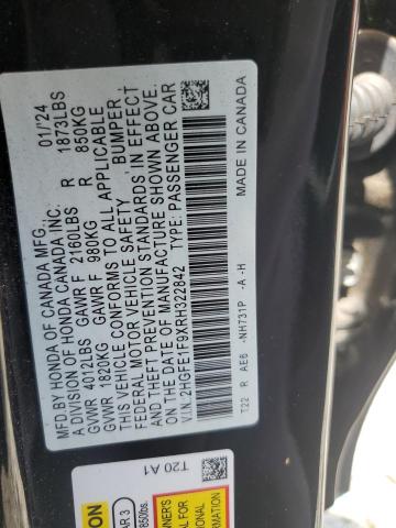 2024 HONDA CIVIC TOUR 2HGFE1F9XRH322842