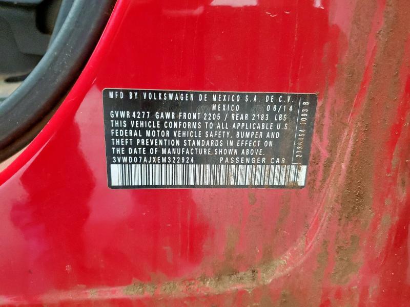 2014 VOLKSWAGEN JETTA SE - 3VWD07AJXEM322924