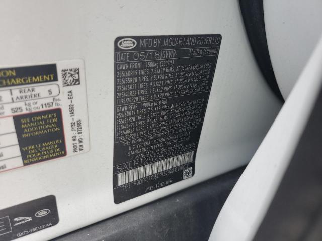 2018 LAND ROVER DISCOVERY SALRT2RV9JA072683