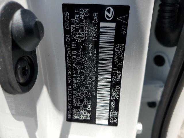 2025 LEXUS UX 300H BA JTHYBJAHXS2025534