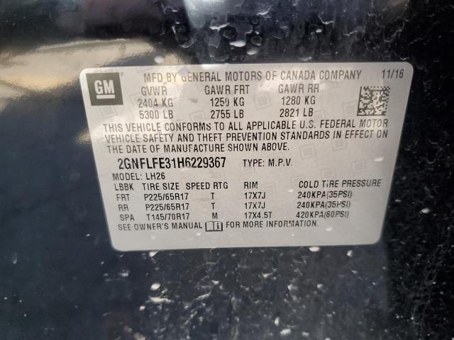 2017 CHEVROLET EQUINOX LT - 2GNFLFE31H6229367