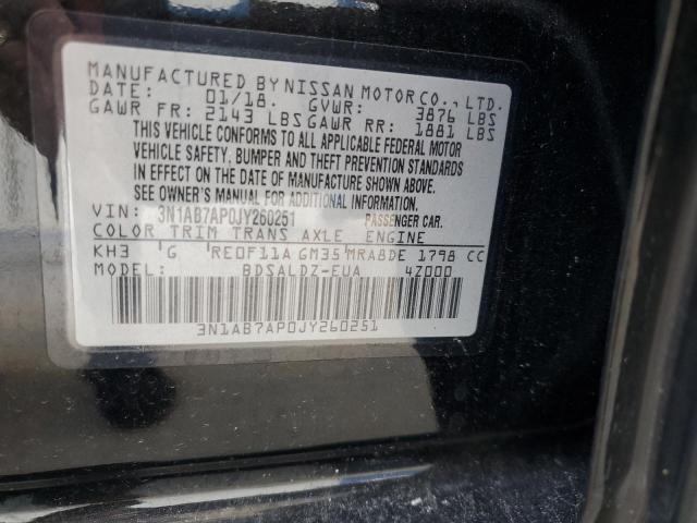 2018 NISSAN SENTRA S 3N1AB7AP0JY260251