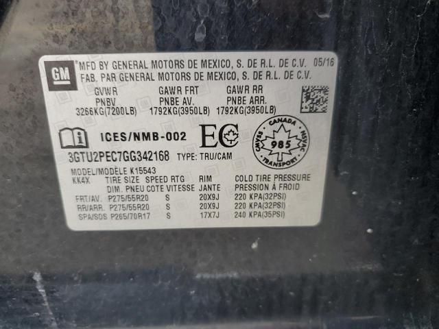 2016 GMC SIERRA K1500 DENALI 3GTU2PEC7GG342168