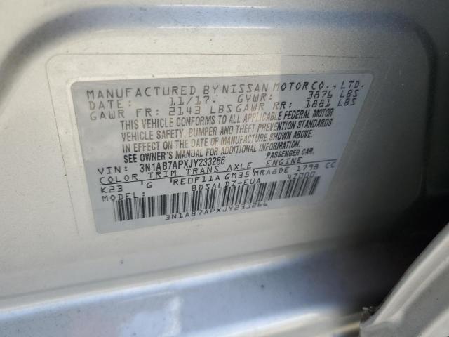 2018 NISSAN SENTRA S - 3N1AB7APXJY233266