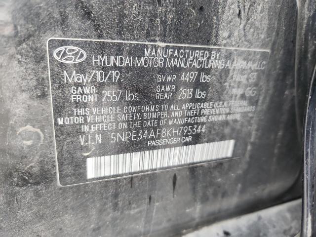 2019 HYUNDAI SONATA LIM 5NPE34AF8KH795344