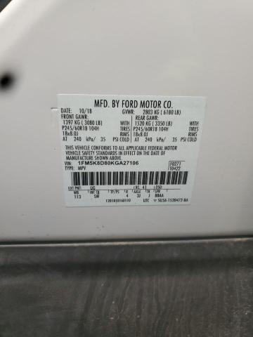 2019 FORD EXPLORER X 1FM5K8D80KGA27106