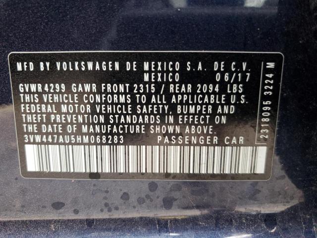 2017 VOLKSWAGEN GTI S/SE 3VW447AU5HM068283