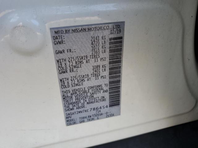 2019 NISSAN ROGUE S 5N1AT2MV7KC786454