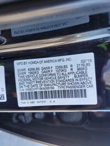 2019 HONDA ACCORD LX 1HGCV1F15KA055160