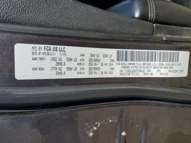 2015 DODGE DURANGO LI 1C4RDJDG2FC746191