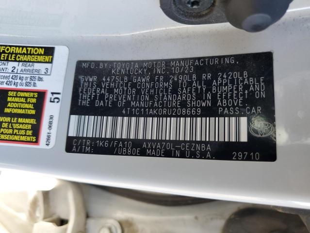 2024 TOYOTA CAMRY LE - 4T1C11AK0RU208669