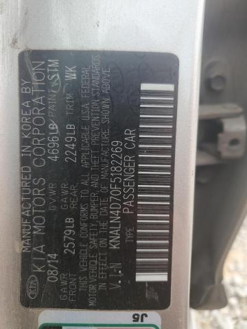 2015 KIA CADENZA PR KNALN4D70F5182269