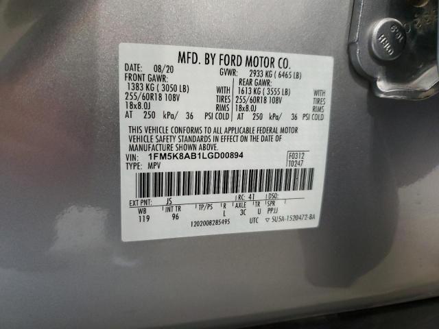 2020 FORD EXPLORER P 1FM5K8AB1LGD00894