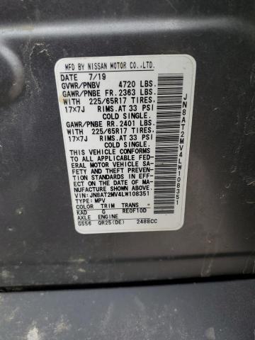 2020 NISSAN ROGUE S JN8AT2MV4LW108351
